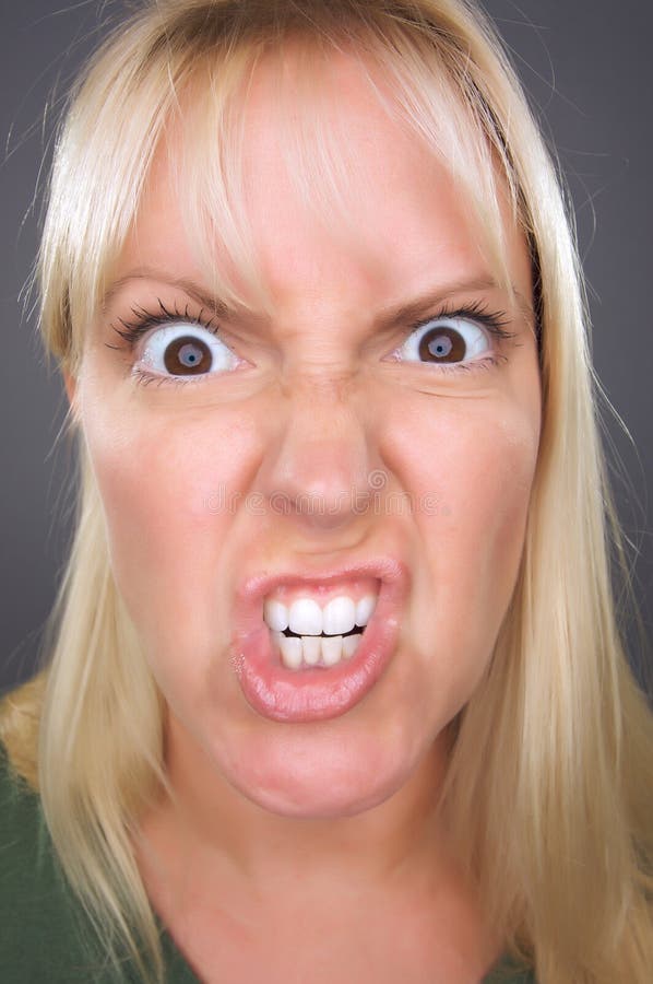 Angry Blond Woman