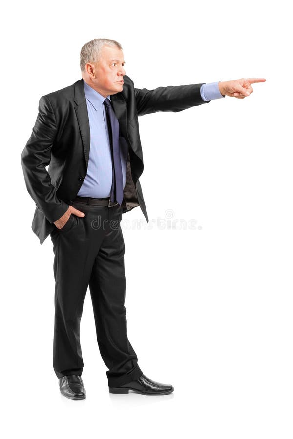 Angry boss firing an employee stock photography