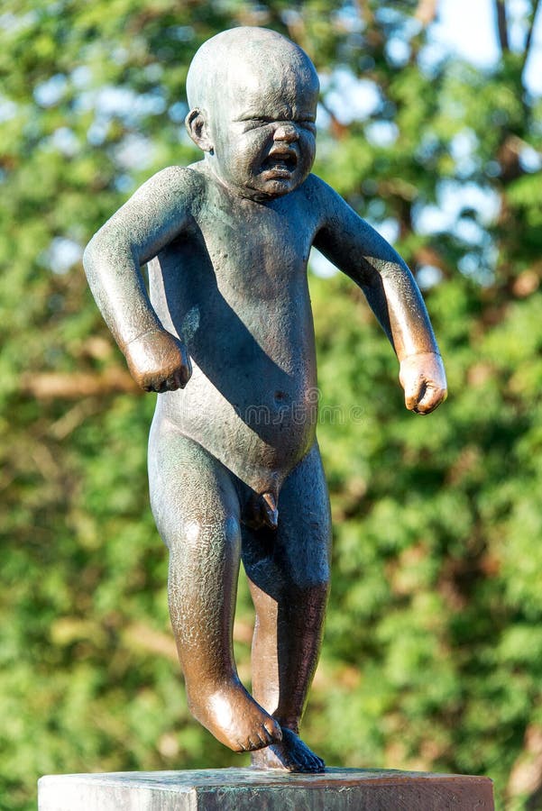 Angry Boy Sculpture in Vigeland Park Editorial Stock Image Image of