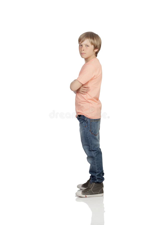 Angry boy with serious gesture stock photography Angry boy with serious gesture stock photography