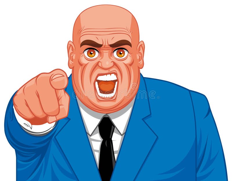 angry businessman clipart