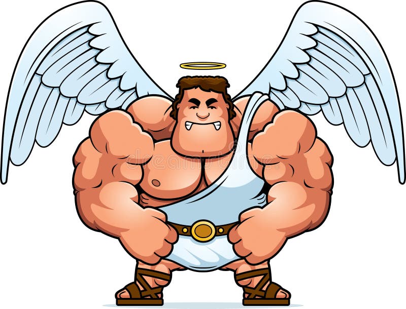 Angry Cartoon Angel stock vector. Illustration of upset - 51211801