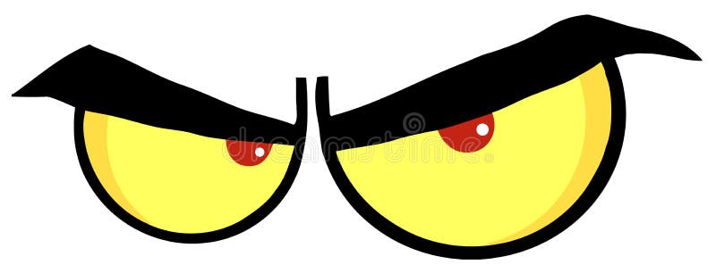 Angry Cartoon Eyes stock illustration