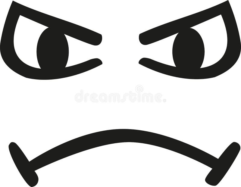Angry cartoon face stock vector. Illustration of funny - 107146752