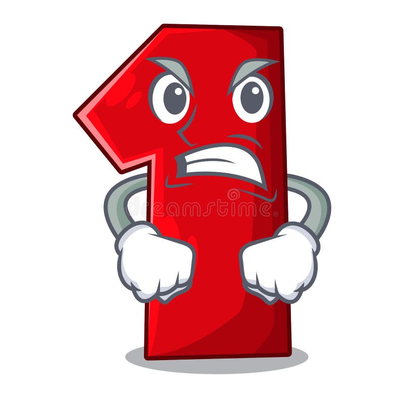 Angry Cartoon the Number One for Champion Stock Vector - Illustration of  funny, message: 129621452