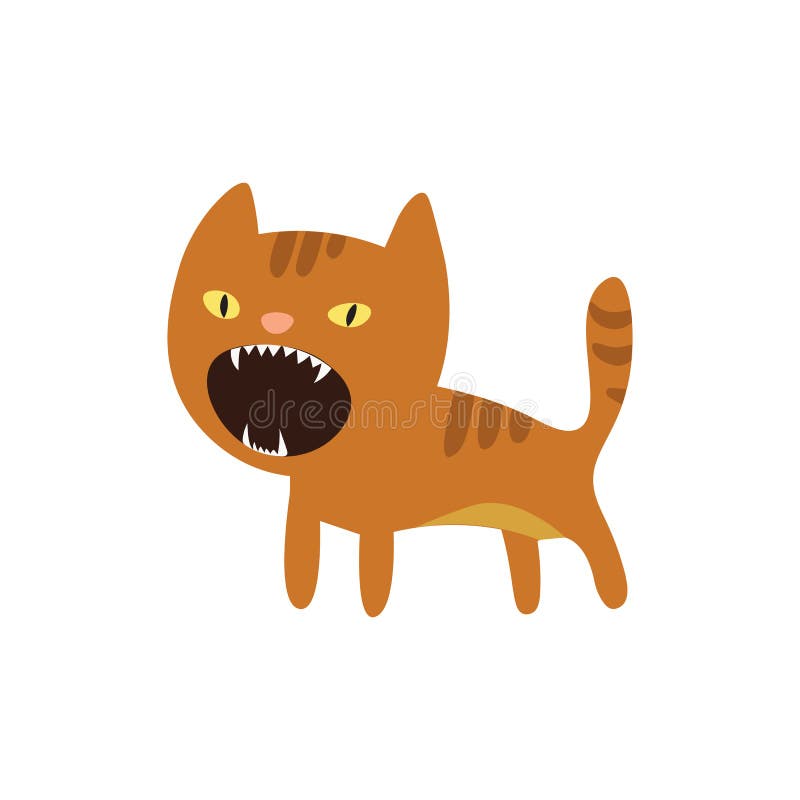 An angry cat icon stock vector. Illustration of cute - 93394408