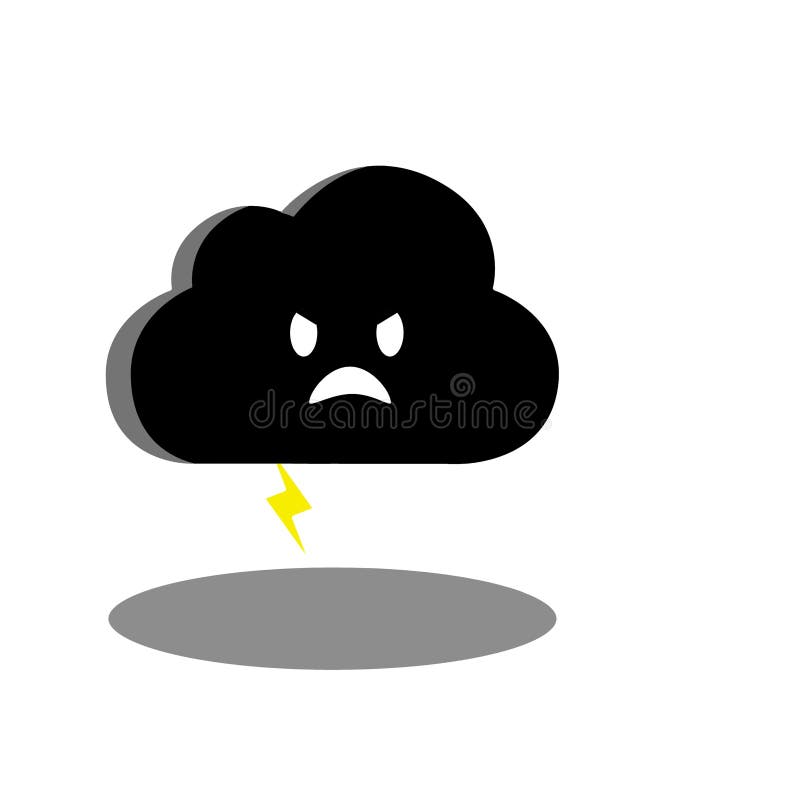 Angry cloud stock illustration. Illustration of black - 39805189