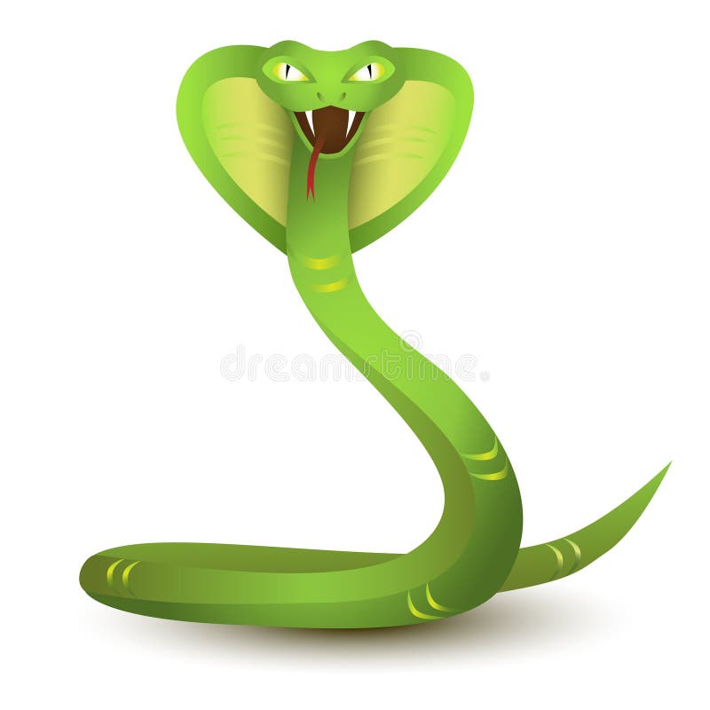 Angry Cobra Cartoon. Green Snake Stock Vector - Illustration of nature,  scary: 51223982