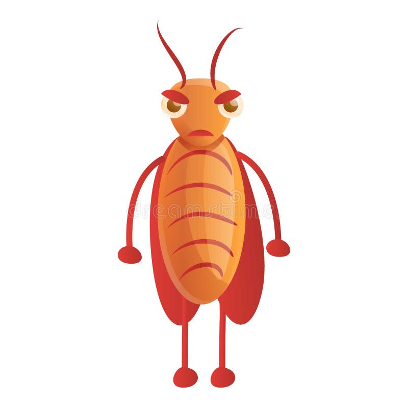 Angry Cockroach Icon, Cartoon Style Stock Vector - Illustration of