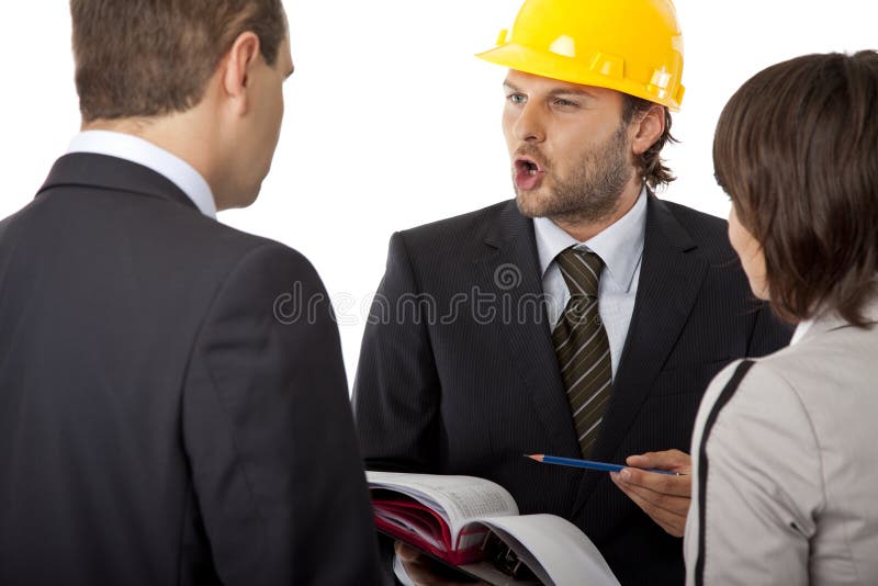 Angry contractor shouting