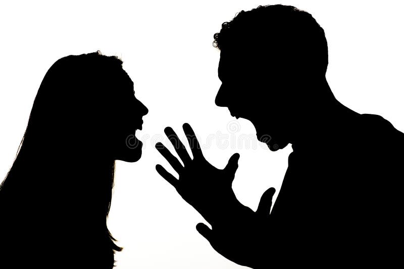 Angry Couple Silhouette Stock Illustrations 461 Angry Couple 