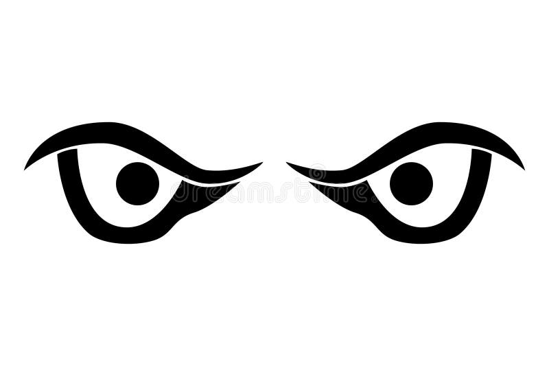 Angry Eagle Eye, Simple Vector Illustration stock illustration