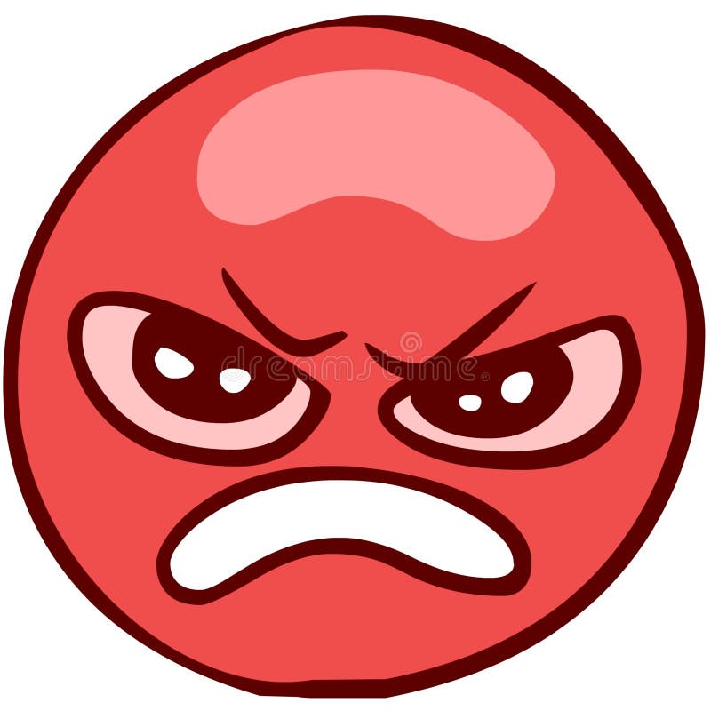 Angry emoji stock illustration. Illustration of circle 271858106