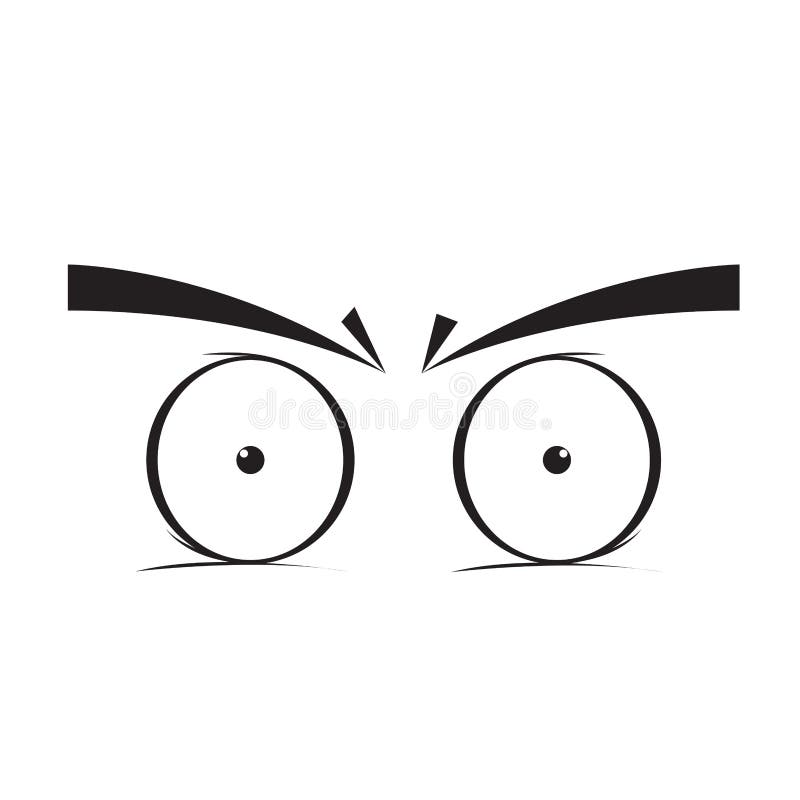 Angry eyes cartoon stock vector. Illustration of people 132694980