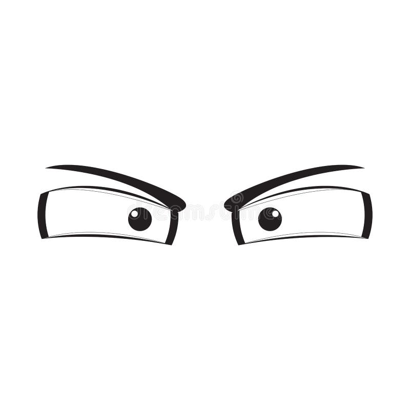 Angry eyes cartoon stock vector. Illustration of humor 132695009