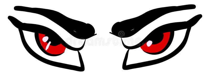 Angry Eyes, Illustration, Vector Stock Vector - Illustration of cute,  symbol: 206958884