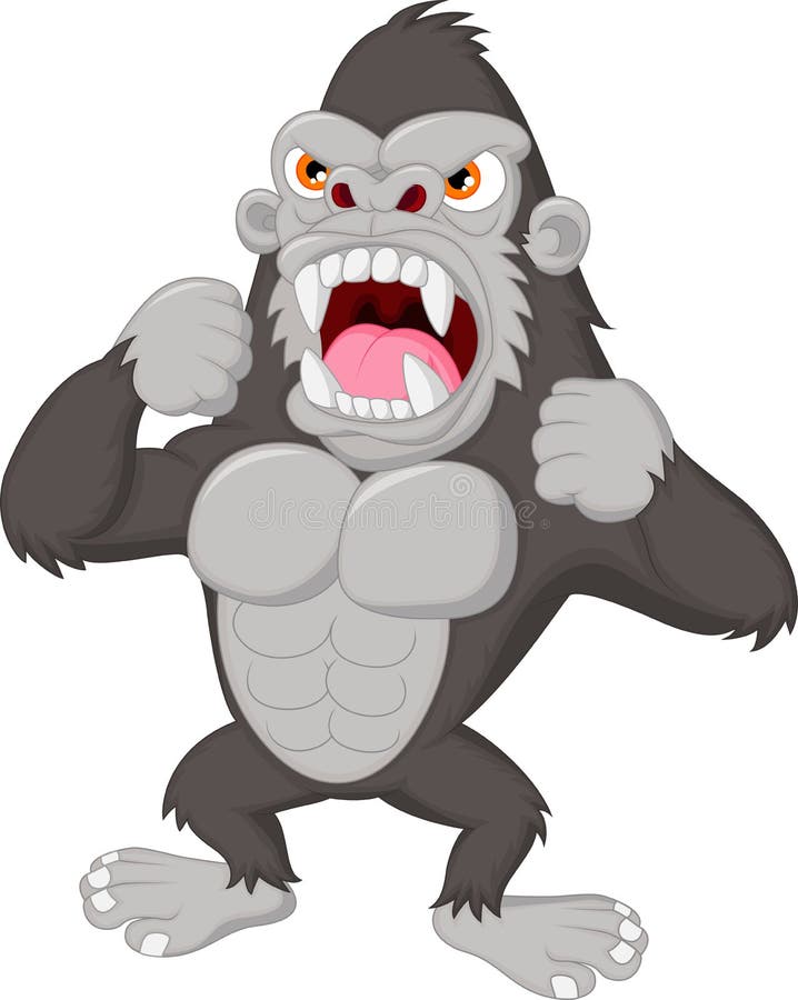 cartoon gorilla illustrator scary cartoon gorilla illustrator scary
