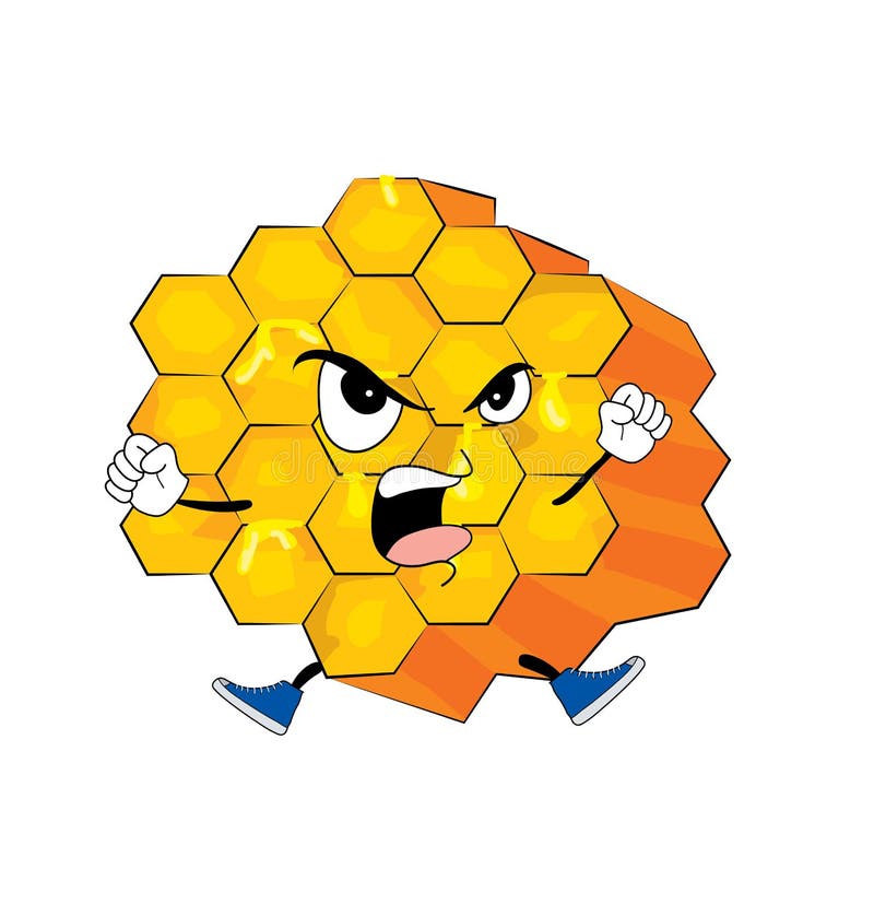 Angry honeycomb cartoon stock illustration. Illustration of clipart