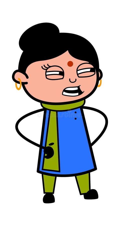 Angry Indian Lady Talking Cartoon Stock Illustration - Illustration of  punjabi, character: 191441332