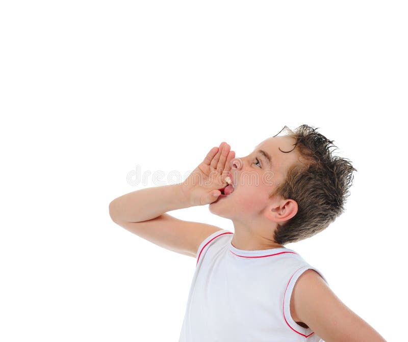 Angry little boy stock photos