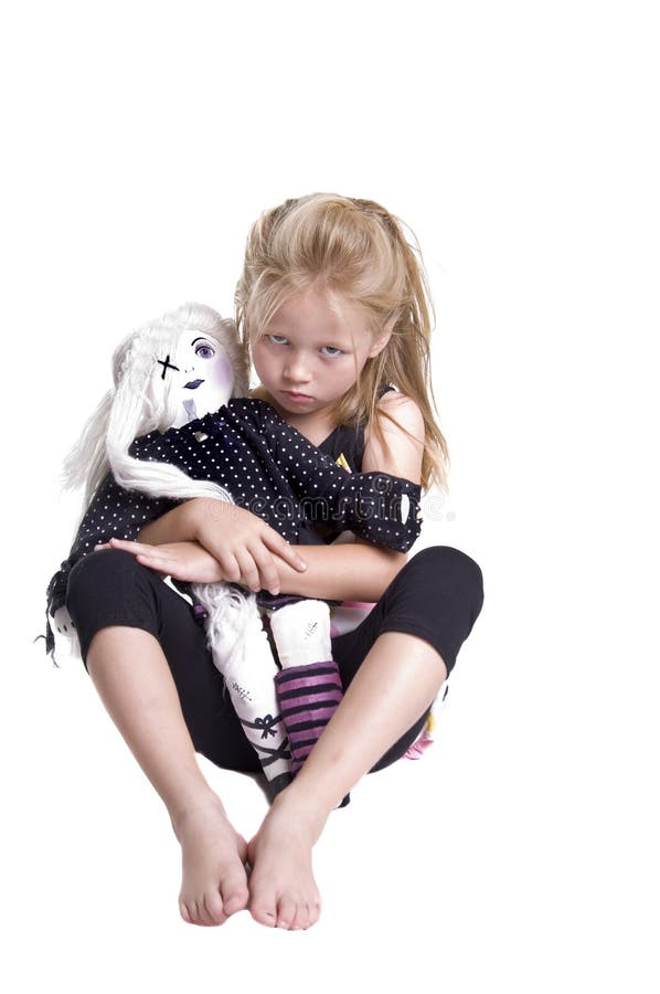 Angry Little Girl royalty free stock images
