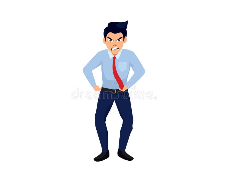 angry businessman clipart