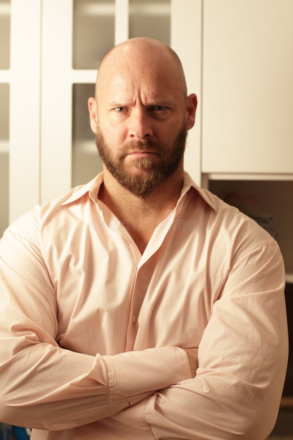 Angry man stock image. Image of mean, tough, face, beard - 18867889