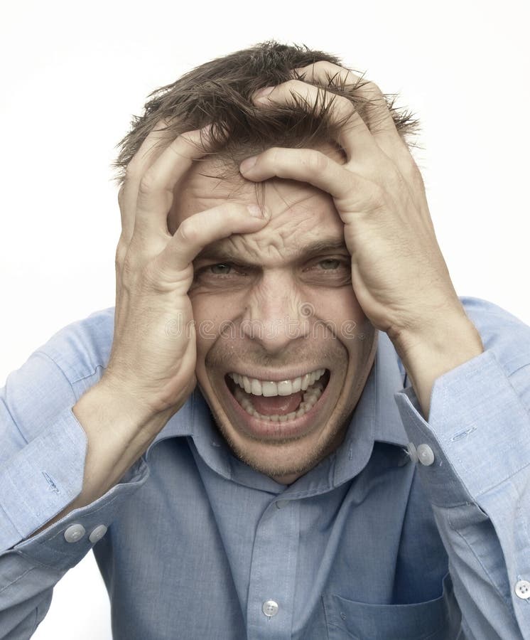 Angry man stock image. Image of frustration, headache - 20504791
