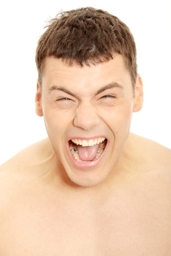 Angry man screaming royalty free stock photos