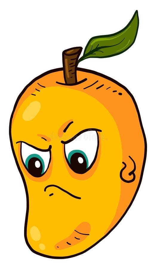 Angry mango,illustration,vector vector illustration