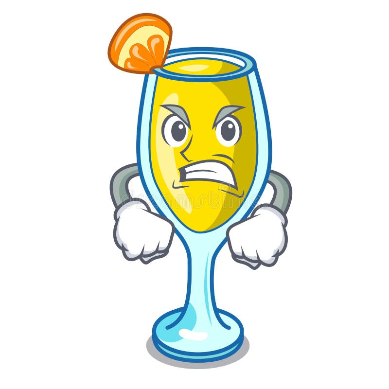 Angry mimosa mascot cartoon style royalty free illustration