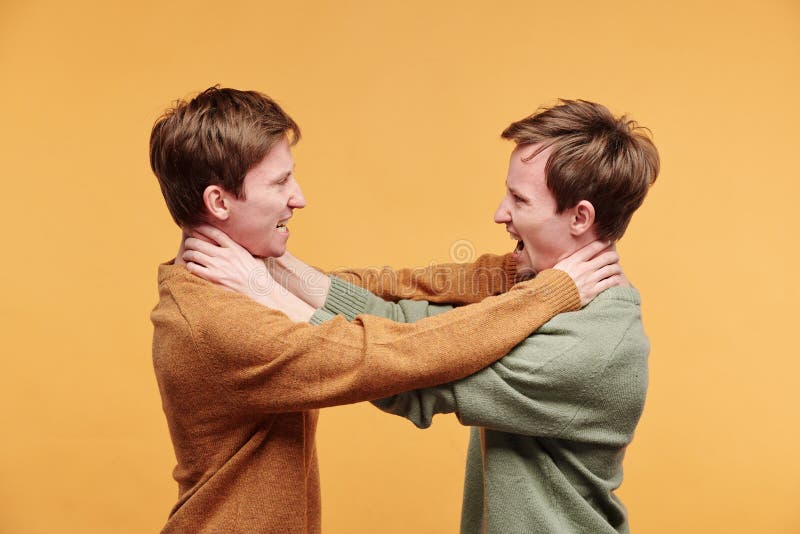 Man choking other man stock photo. Image of isolated 32956028