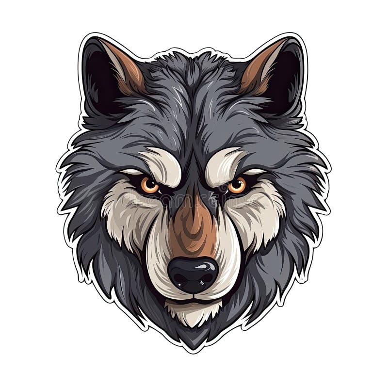 Wolf Face Transparent Background Stock Illustrations – 83 Wolf