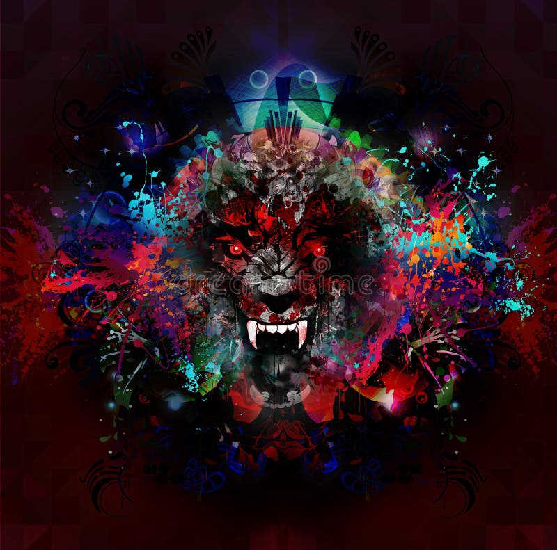 Angry wolf head royalty free illustration Angry wolf head royalty free illustration