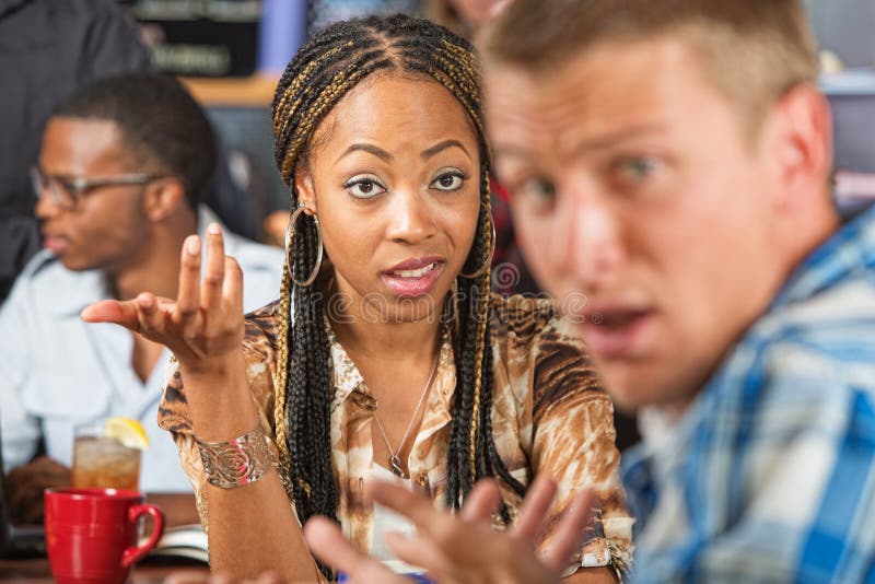 Angry Woman and Confused Man