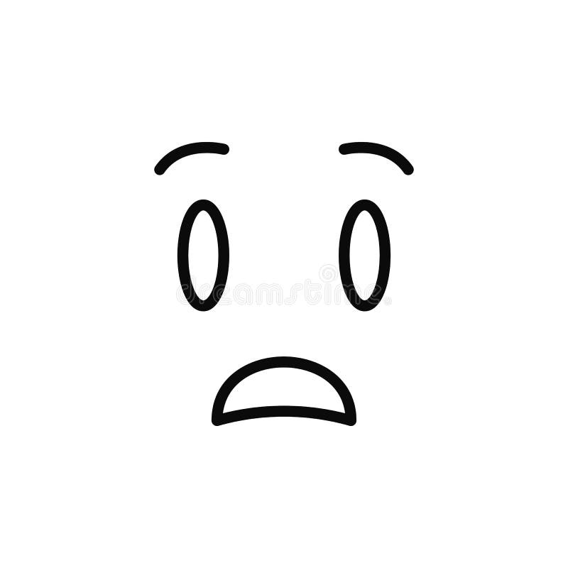 Anguished Face Icon Simple Thin Line Outline Vector Of Emotion Icons For Ui And Ux Website Or Mobile Application Stock Illustration Illustration Of Symbol Line