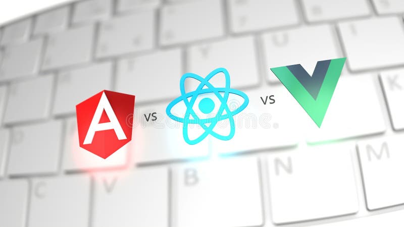 편집부 Angular React Vue JavaScript 로열티 프리 일러스트