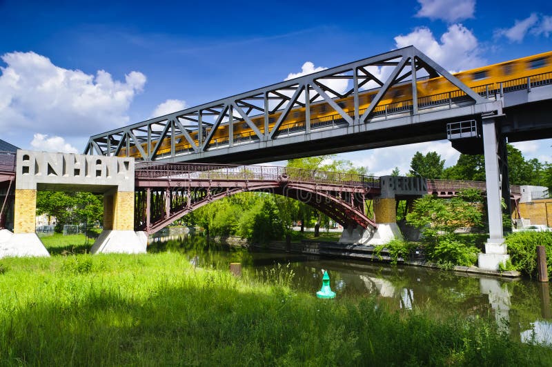 Anhalter steg (footbridge) berlin stock photography Anhalter steg (footbridge) berlin stock photography