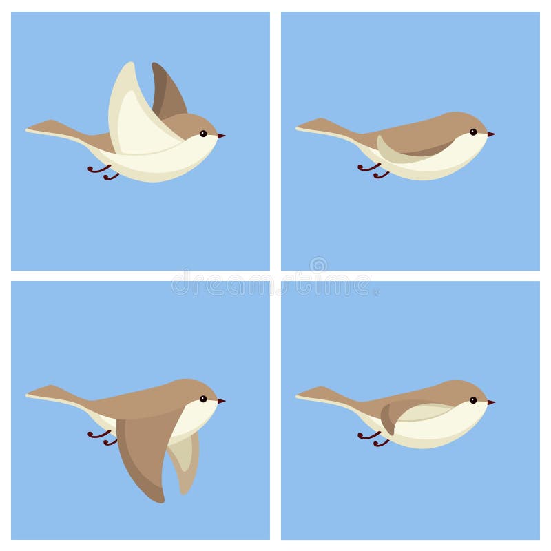 Flying Bird Animation Sprite Sheet Stock Vector - Illustration of drawing,  female: 140346718