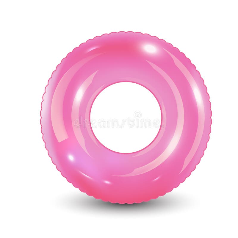 Anillo de la nadada Juguete de goma inflable Verano realista ilustración del vector Anillo de la nadada Juguete de goma inflable Verano realista ilustración del vector