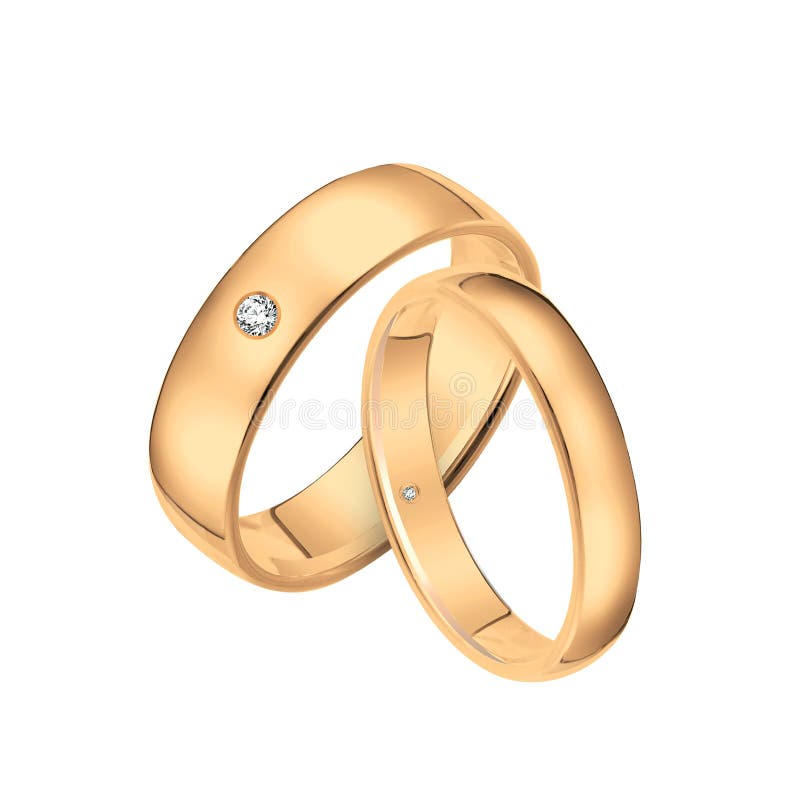 Anillos de bodas del oro en el fondo blanco ilustración del vector Anillos de bodas del oro en el fondo blanco ilustración del vector