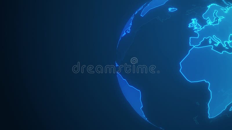 Animación abstracta dibujos a mano globo azul globo fondo de movimiento de negocios para noticias de televisión ilustración del vector
