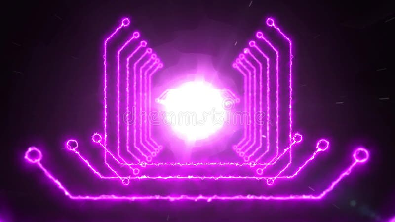 Animación abstracta rosada inconsútil del fondo ligero digital de enfoque del túnel de la trayectoria libre illustration