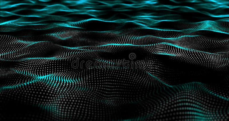 Animación azul blanca de la onda que muestra la animación del vídeo del fondo de Loopable de la red de datos libre illustration
