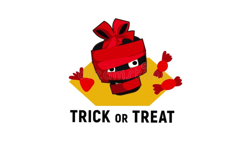 Animación con el logotipo de trucos o dulces