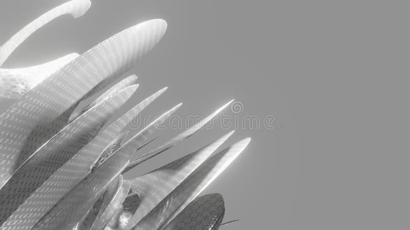 Animación de diseño de movimiento en bucle 3d de forma abstracta de engranajes industriales futuristas metálicos brillantes libre illustration