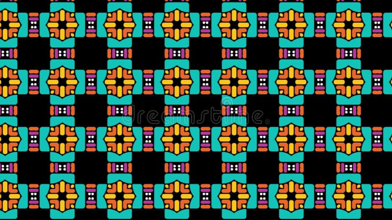 Animación de fondo abstracto tendencia multicolor patrón de mosaico sin fisuras stock de ilustración