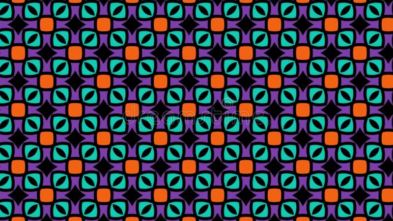 Animación de fondo abstracto tendencia multicolor patrón de mosaico sin soldadura. stock de ilustración
