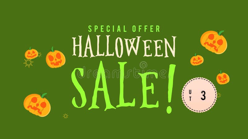 Animación de la venta de Halloween de la oferta especial hasta 30
