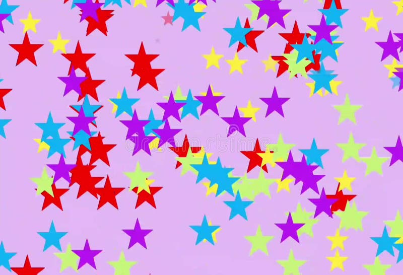 Animación de vídeo de estrella de tiro colorido stock de ilustración